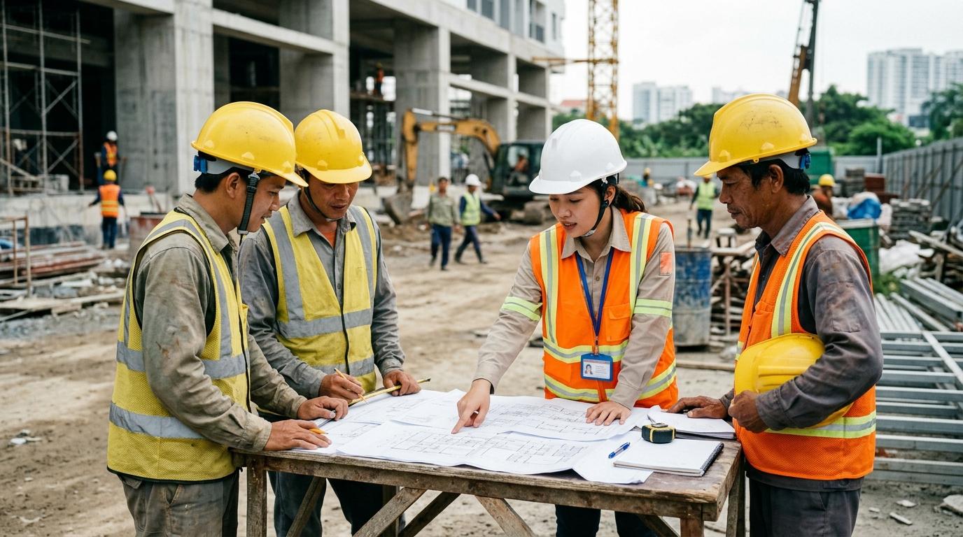 Doanh nghiệp ngành Xây dựng · Nhà thầu tại Việt Nam đang làm việc